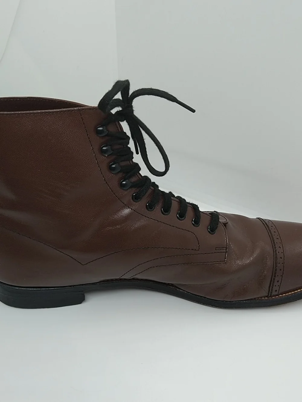 Stacy Adams Brown Leather Lace-Up Chukka Boots